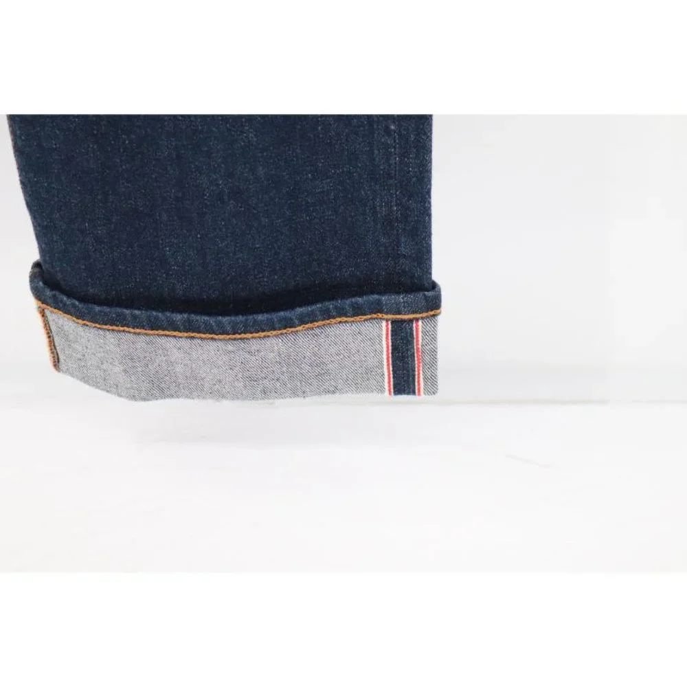 NWT Stronghold Jeans Mens 31 L36 Selvedge Denim Straight Leg Stretch Blue Rinsed